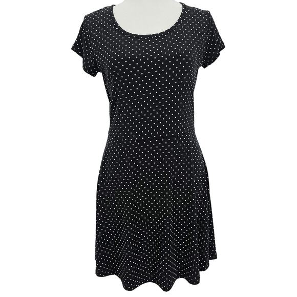 Michael Kors MMK Womans size S Black and White Polka Dot Fit & Flare Mini Dress - Picture 1 of 8